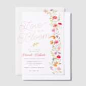 Liefde is in Bloom Vrijgezellenfeest Wildflowers Vellum Uitnodigingen (Offset)