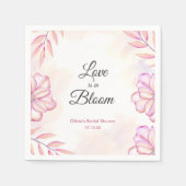 Liefde is in Bloom Waterverf Bloemen Vrijgezellenf Servet (Voorkant)