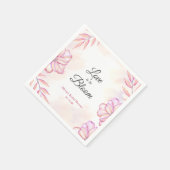 Liefde is in Bloom Waterverf Bloemen Vrijgezellenf Servet (Hoek)