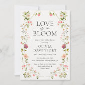 Liefde is in Bloom Whimsical Garden Vrijgezellenfe Kaart (Voorkant)