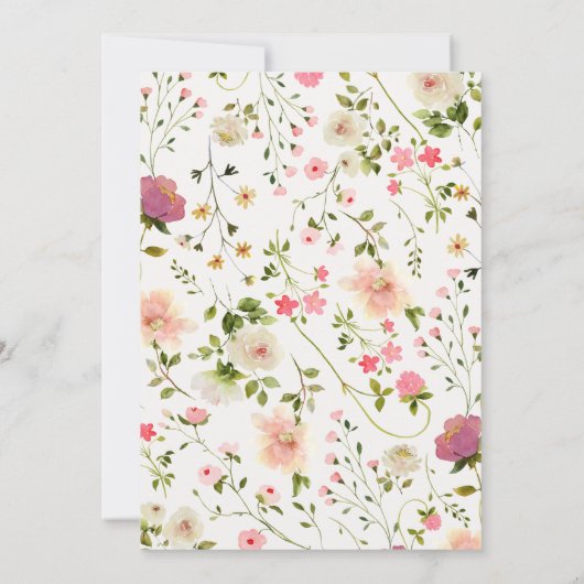 Liefde is in Bloom Whimsical Garden Vrijgezellenfe Kaart (Achterkant)