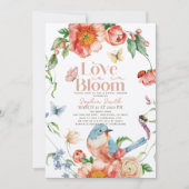 Liefde is in Bloom Wildflower Bird Vrijgezellenfee Kaart (Voorkant)