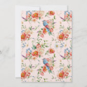 Liefde is in Bloom Wildflower Bird Vrijgezellenfee Kaart (Achterkant)