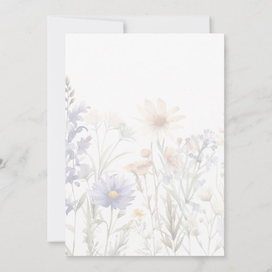 Liefde is in Bloom Wildflower BridaI Douche Kaart (Achterkant)