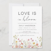 Liefde is in Bloom Wildflower Kleurrijk Vrijgezell Kaart (Voorkant)