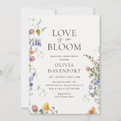 Liefde is in Bloom Wildflower Meadow Vrijgezellenf Kaart (Voorkant)