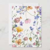 Liefde is in Bloom Wildflower Meadow Vrijgezellenf Kaart (Achterkant)