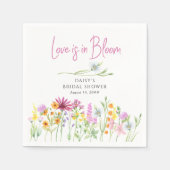 Liefde is in Bloom Wildflower Meadow Vrijgezellenf Servet (Voorkant)