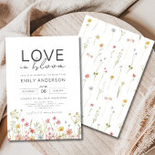 Liefde is in Bloom Wildflower Spring Vrijgezellenf Kaart