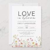 Liefde is in Bloom Wildflower Spring Vrijgezellenf Kaart (Voorkant)