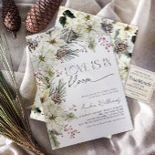 Liefde is in Bloom Winter Poinsettia Bloemen Kaart