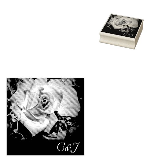 Liefde is in Bloom Wood Art Stamp Rubberstempel (Gestempeld)