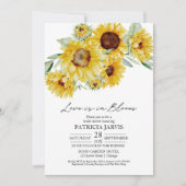 Liefde is in Bloom Zonnebloem Vrijgezellenfeest Kaart (Voorkant)