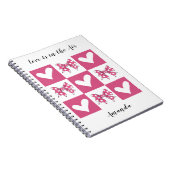 Liefde is in de Air Block Bow Heart Style Notitieboek (Rechterzijde)