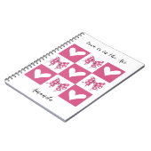 Liefde is in de Air Block Bow Heart Style Notitieboek (Linkerzijde)