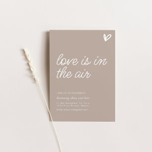 Liefde is in de Air Engagement Party Invite Kaart