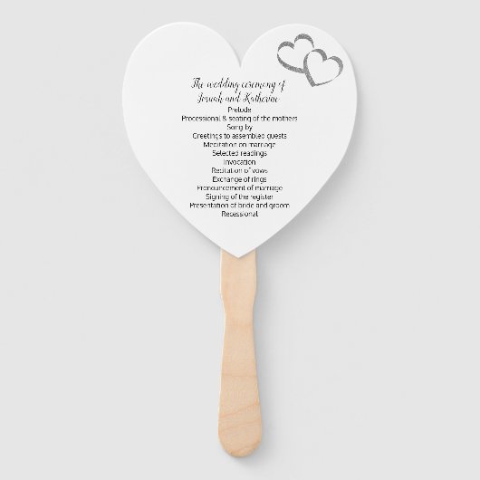 Liefde is in de Air Silver Heart Program Fan Handwaaier (Achterkant)