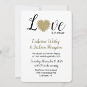 Liefde is in de Air Wedding Invitation Kaart (Voorkant)
