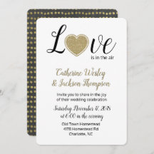 Liefde is in de Air Wedding Invitation