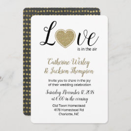 Liefde is in de Air Wedding Invitation Kaart