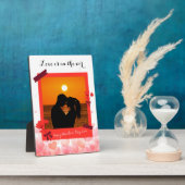 Liefde is in de lucht Aangepaste foto paar & tekst Fotoplaat (Zijkant)