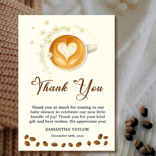 Liefde is in de lucht Baby Shower Dankjewel Wieg Bedankkaart