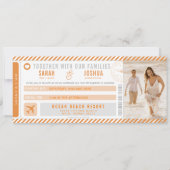 Liefde is in de lucht Boarding Pass Bruiloft Kaart (Voorkant)