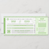 Liefde is in de lucht Boarding Pass Bruiloft Kaart (Voorkant)