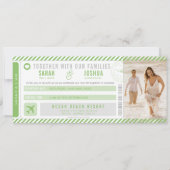 Liefde is in de lucht Boarding Pass Bruiloft Kaart (Voorkant)