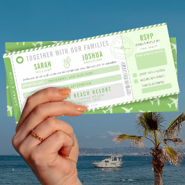 Liefde is in de lucht Boarding Pass Bruiloft Kaart