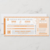 Liefde is in de lucht Boarding Pass Bruiloft Kaart (Voorkant)