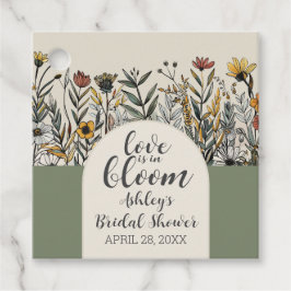 Liefde is in de Lucht - Boho Bloemen Bruidsfeest Bedankjes Labels