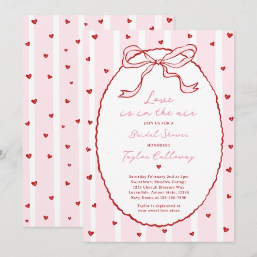 Liefde is in de lucht boog Vrijgezellenfeest Valen Kaart (Voorkant / Achterkant)