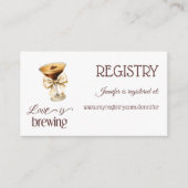 Liefde is in de lucht Bow Coffee Bruidsborrel Cade Informatiekaartje (Voorkant)