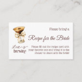 Liefde is in de lucht Bow Coffee Bruidsborrel Rece Informatiekaartje (Voorkant)