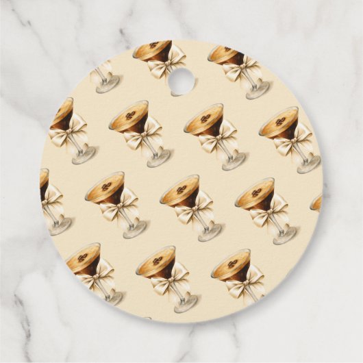 Liefde is in de lucht Bow Espresso Martini Bruidsb Bedankjes Labels (Achterkant)