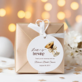 Liefde is in de lucht Bow Espresso Martini Bruidsb Bedankjes Labels