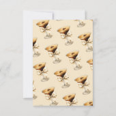 Liefde is in de lucht Bow Espresso Martini Bruidsf Bedankkaart (Achterkant)