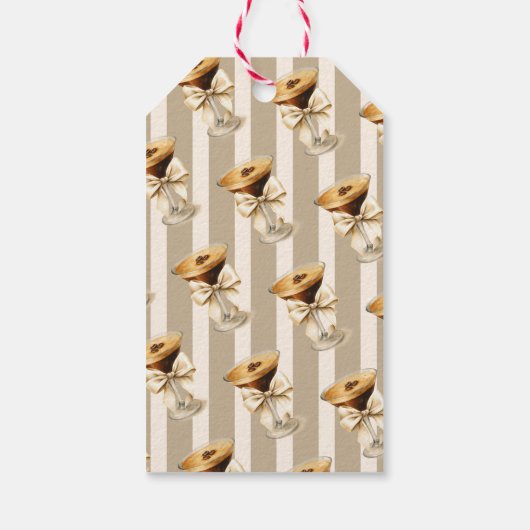 Liefde is in de lucht Bow Espresso Martini Bruidsf Cadeaulabel (Achterkant)