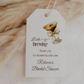 Liefde is in de lucht Bow Espresso Martini Bruidsf Cadeaulabel