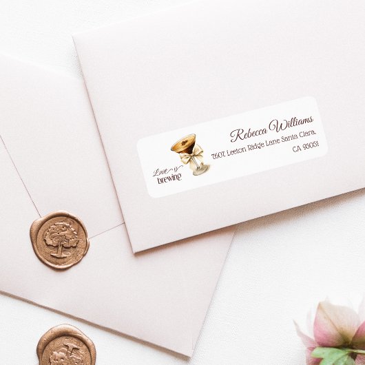 Liefde is in de lucht Bow Espresso Martini Bruidsf Etiket