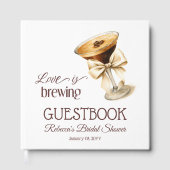 Liefde is in de lucht Bow Espresso Martini Bruidsf Gastenboek (Voorkant)