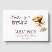 Liefde is in de lucht Bow Espresso Martini Bruidsf Gastenboek (Voorkant)