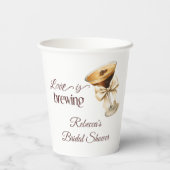 Liefde is in de lucht Bow Espresso Martini Bruidsf Papieren Bekers (Achterkant)