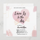 Liefde is in de lucht bruids douche uitnodigingen (Voorkant / Achterkant)