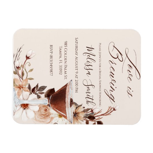 Liefde is in de Lucht Bruidsborrel Uitnodiging Magneet (Horizontaal)