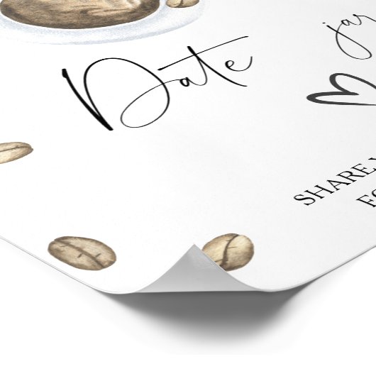 Liefde is in de lucht bruidsfeest Datum avond idee Poster (Hoek)