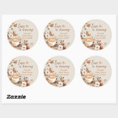 Liefde is in de lucht Bruidsfeest Favor Ronde Sticker (Vel)