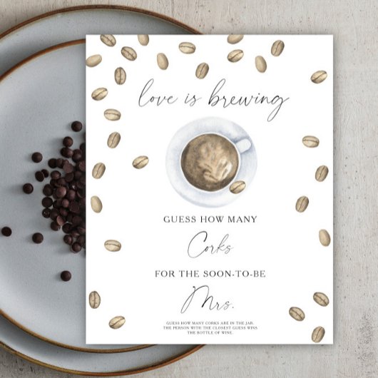 Liefde is in de lucht Bruidsfeest Hoeveel kurken  Poster