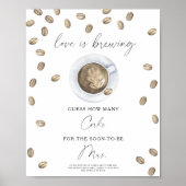 Liefde is in de lucht Bruidsfeest Hoeveel kurken  Poster (Voorkant)